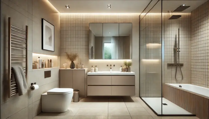 Modern bathroom renovation in Boston MA