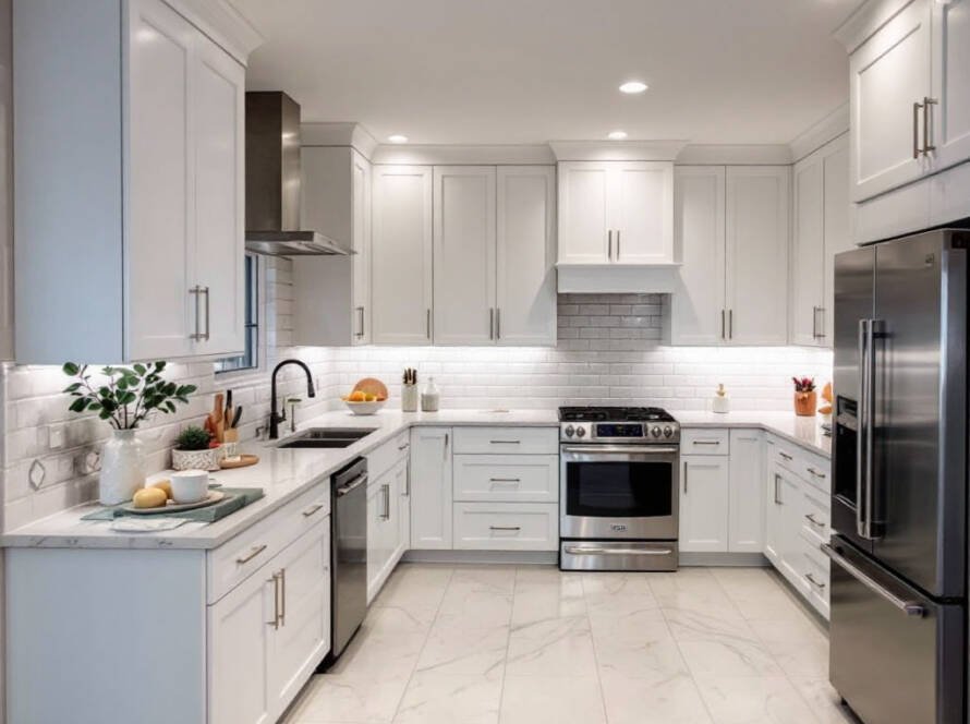 A newly renovated modern contemporary kitchen.