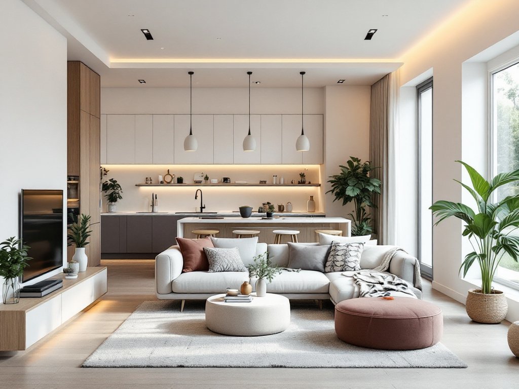 An image of a beautifully designed, modern and contemporary house by '波士顿沐林装修公司'.