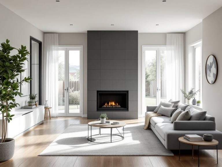 Alternative text: Professional tile installation service, achieving your architectural dreams with a modern, contemporary design.
