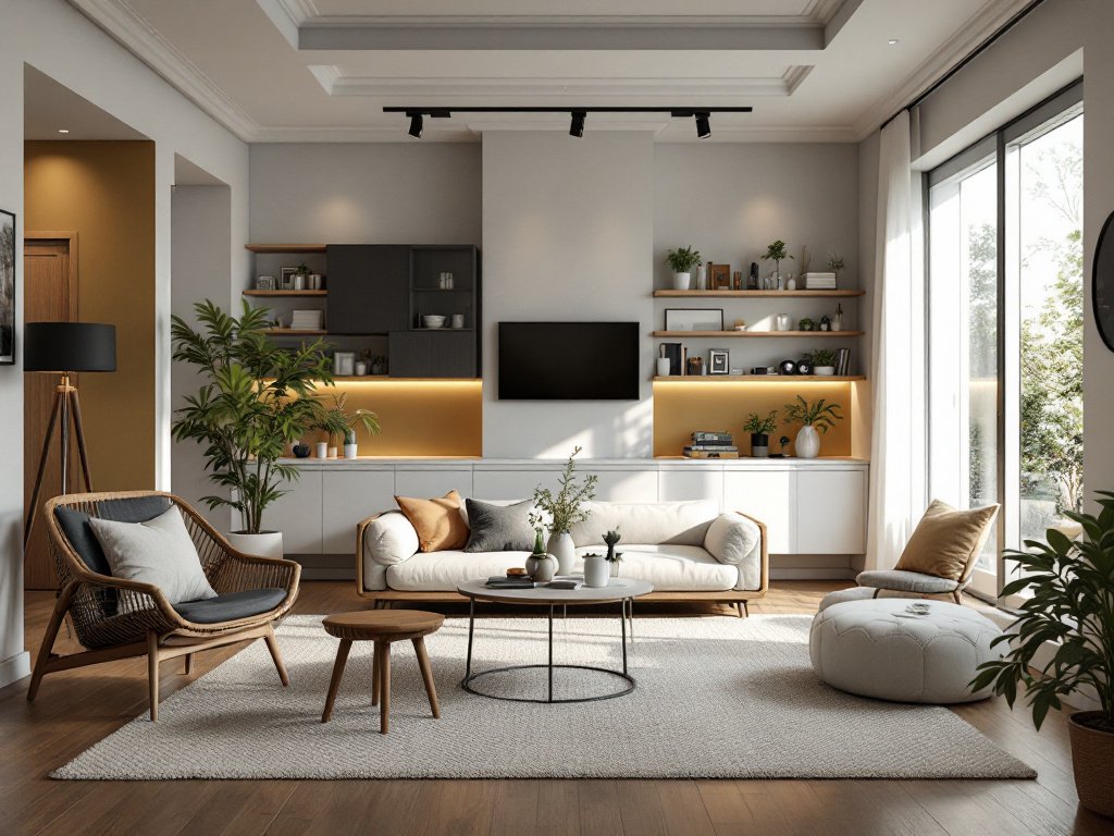 Photo showcasing perfectly installed wood flooring for a warm and cozy living area.