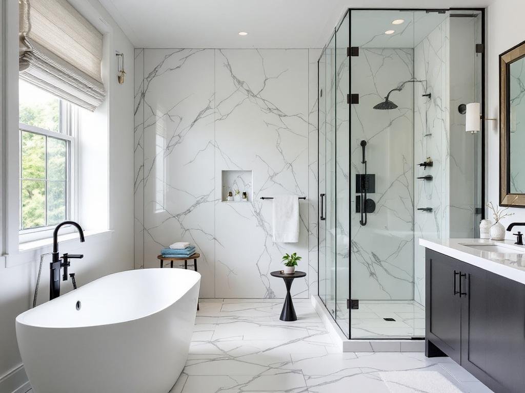A transformation of a bathroom through the process of 卫生间翻新