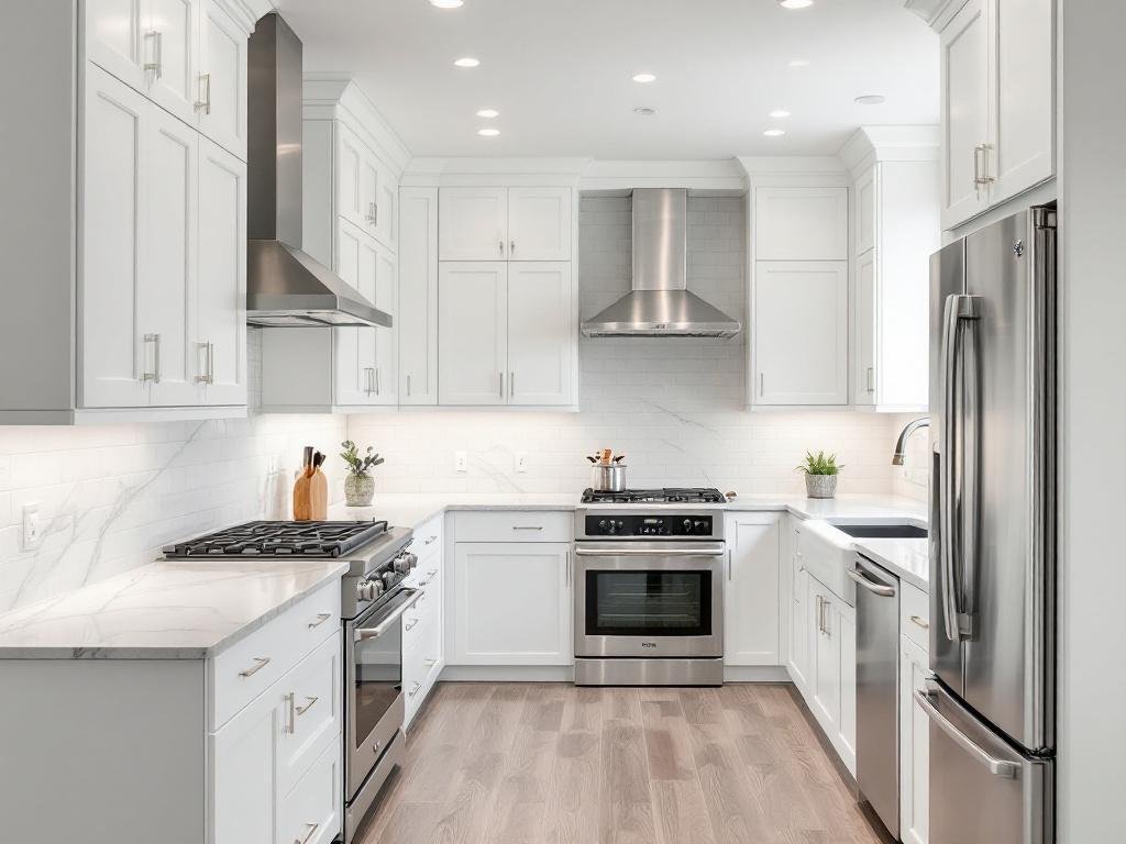A newly renovated, modern and contemporary designed kitchen.