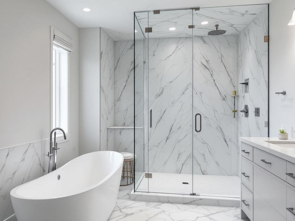 Modern refurbished bathroom creating an ideal personal space.