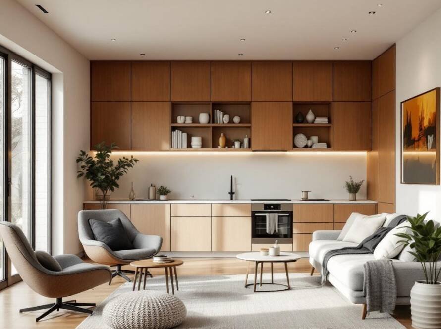 An image showcasing the modern and contemporary design by Boston Mulin Renovation Company.