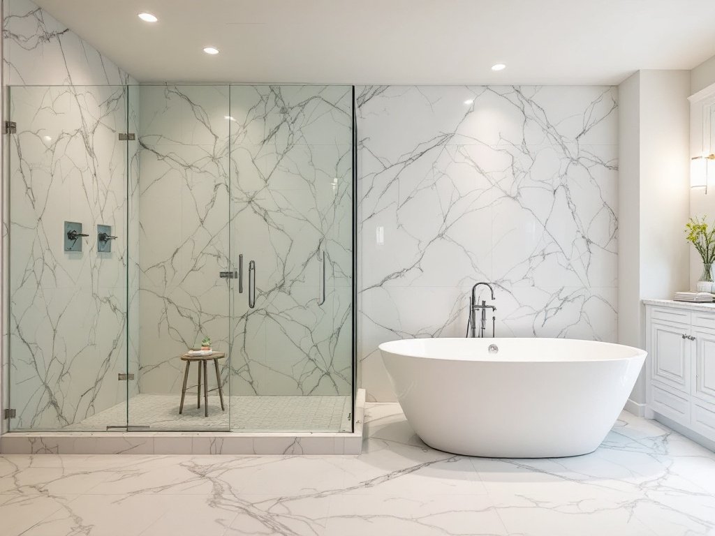 Image showcasing stylish bathroom reconstruction services.