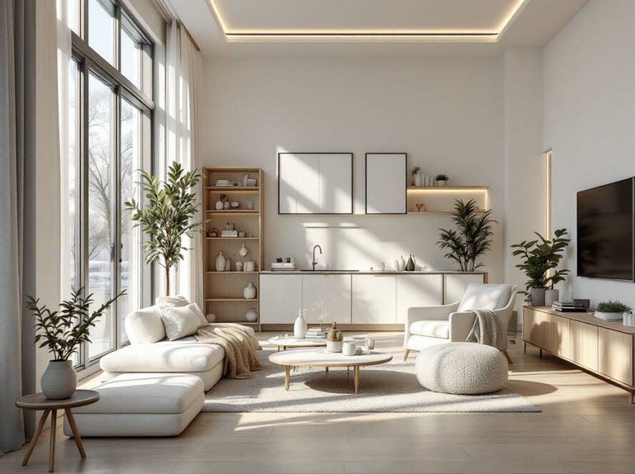 A modern and contemporary designed home boasting new indoor and outdoor painting services.